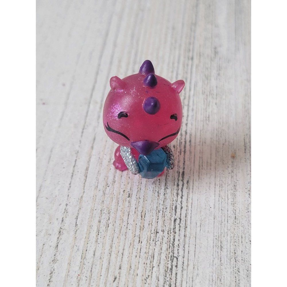 SML pink‎ dragon gem glitter doll accessory pet toy figure